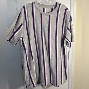 Gray Purple Striped Tshirt